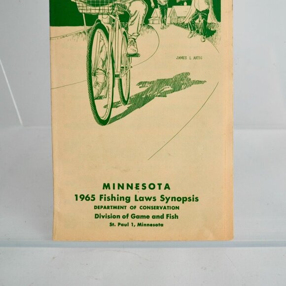 1965 Minnesota Fishing Laws Synopsis Pamphlet Vintage Paper Ephemera - Picture 2 of 3